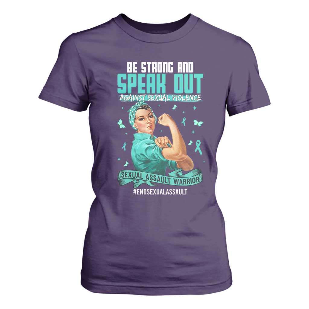 Sexual Assault Prevention Support T Shirt For Women Be Strong And Speak Out Against Sexual Violence