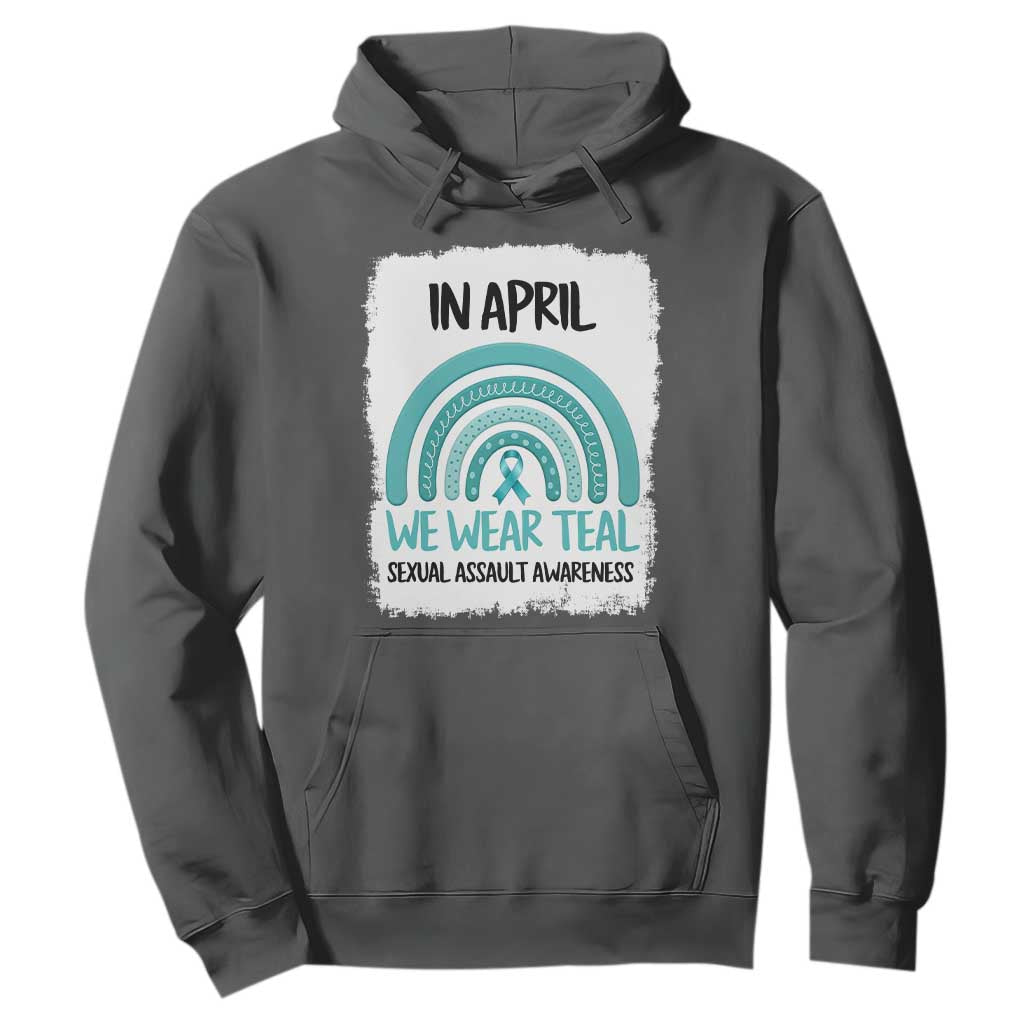 Sexual Assault Prevention Support Hoodie In April We Wear Teal Ribbon