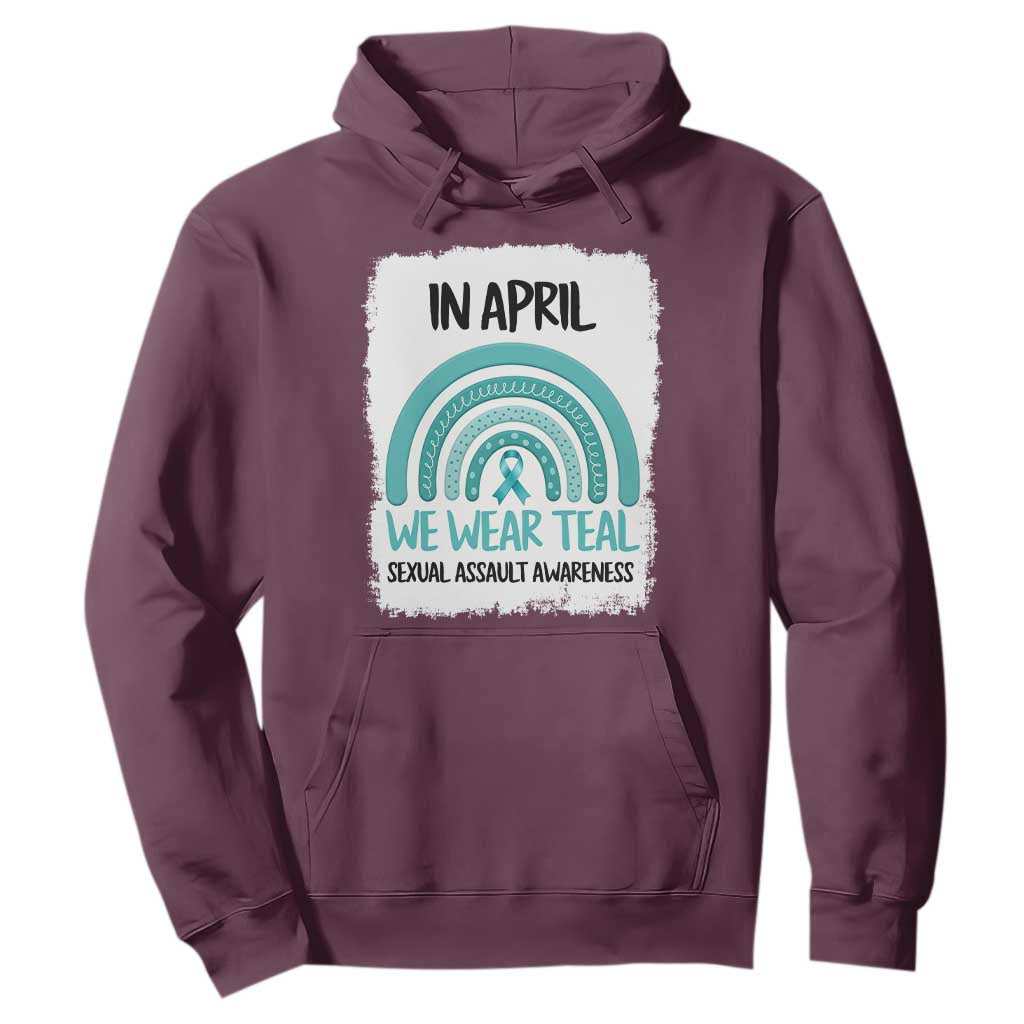 Sexual Assault Prevention Support Hoodie In April We Wear Teal Ribbon