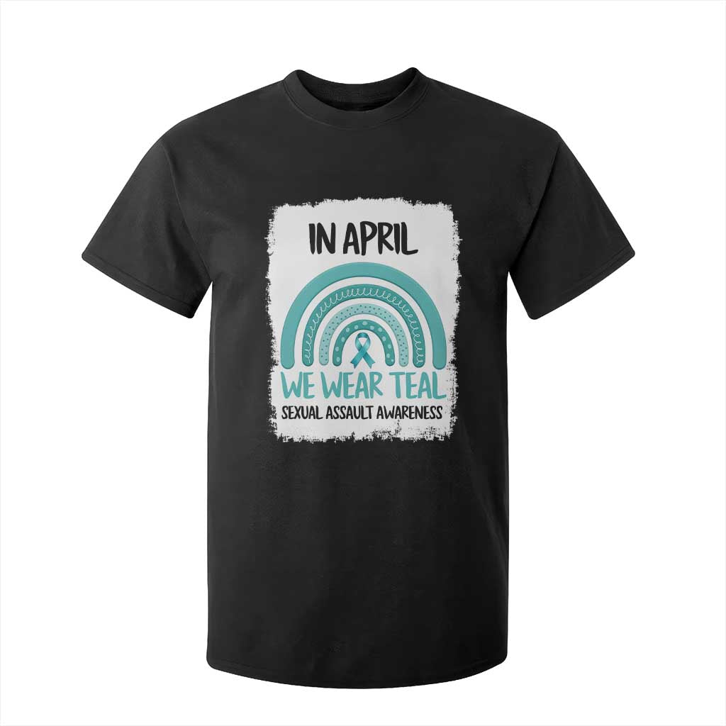 Sexual Assault Prevention Support T Shirt For Kid In April We Wear Teal Ribbon