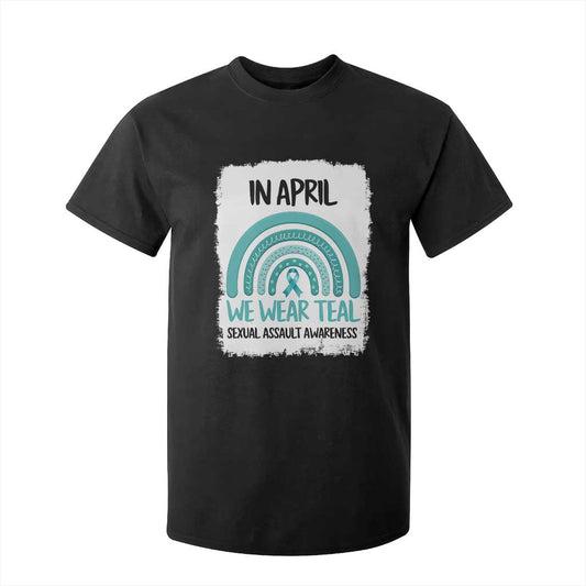 Sexual Assault Prevention Support T Shirt For Kid In April We Wear Teal Ribbon