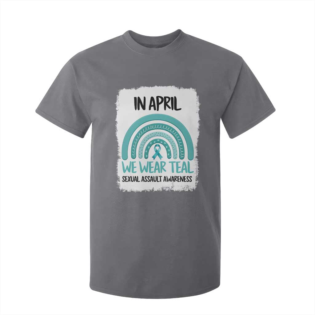 Sexual Assault Prevention Support T Shirt For Kid In April We Wear Teal Ribbon