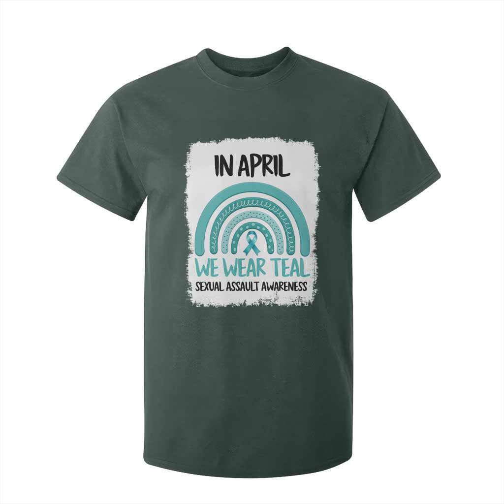 Sexual Assault Prevention Support T Shirt For Kid In April We Wear Teal Ribbon