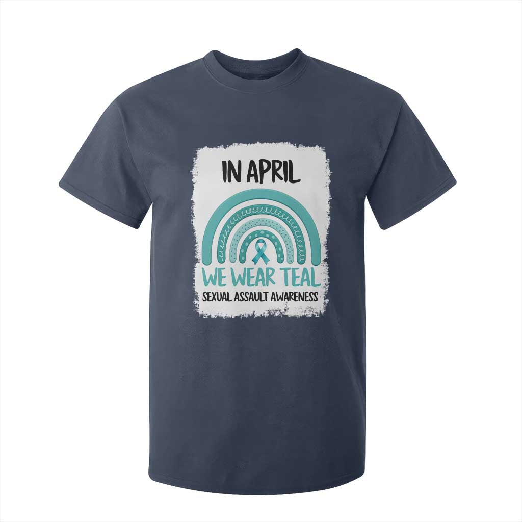 Sexual Assault Prevention Support T Shirt For Kid In April We Wear Teal Ribbon