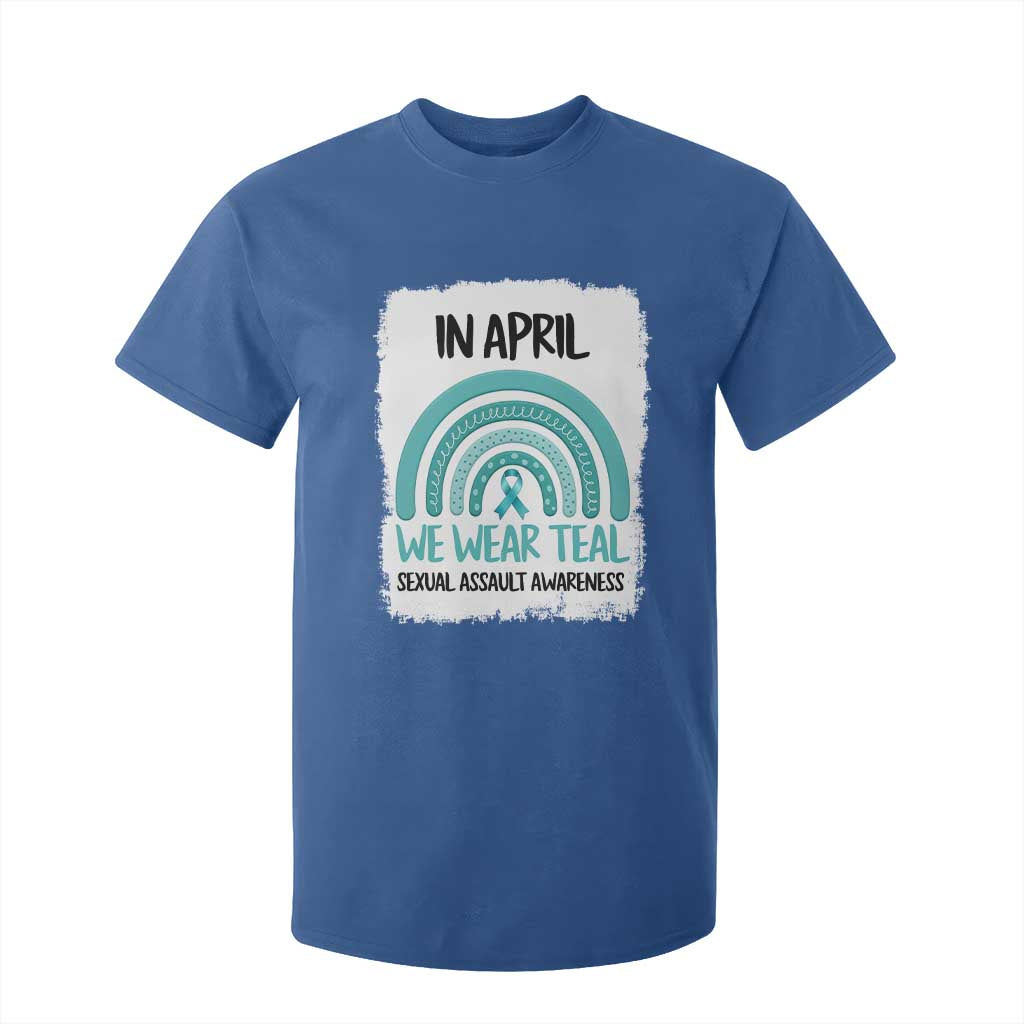 Sexual Assault Prevention Support T Shirt For Kid In April We Wear Teal Ribbon