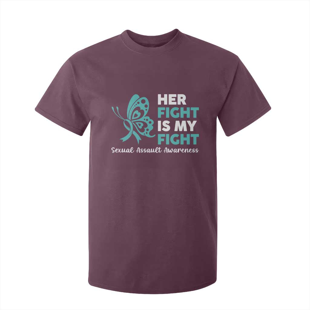 Sexual Assault Prevention Support T Shirt For Kid Her Fight is My Fight