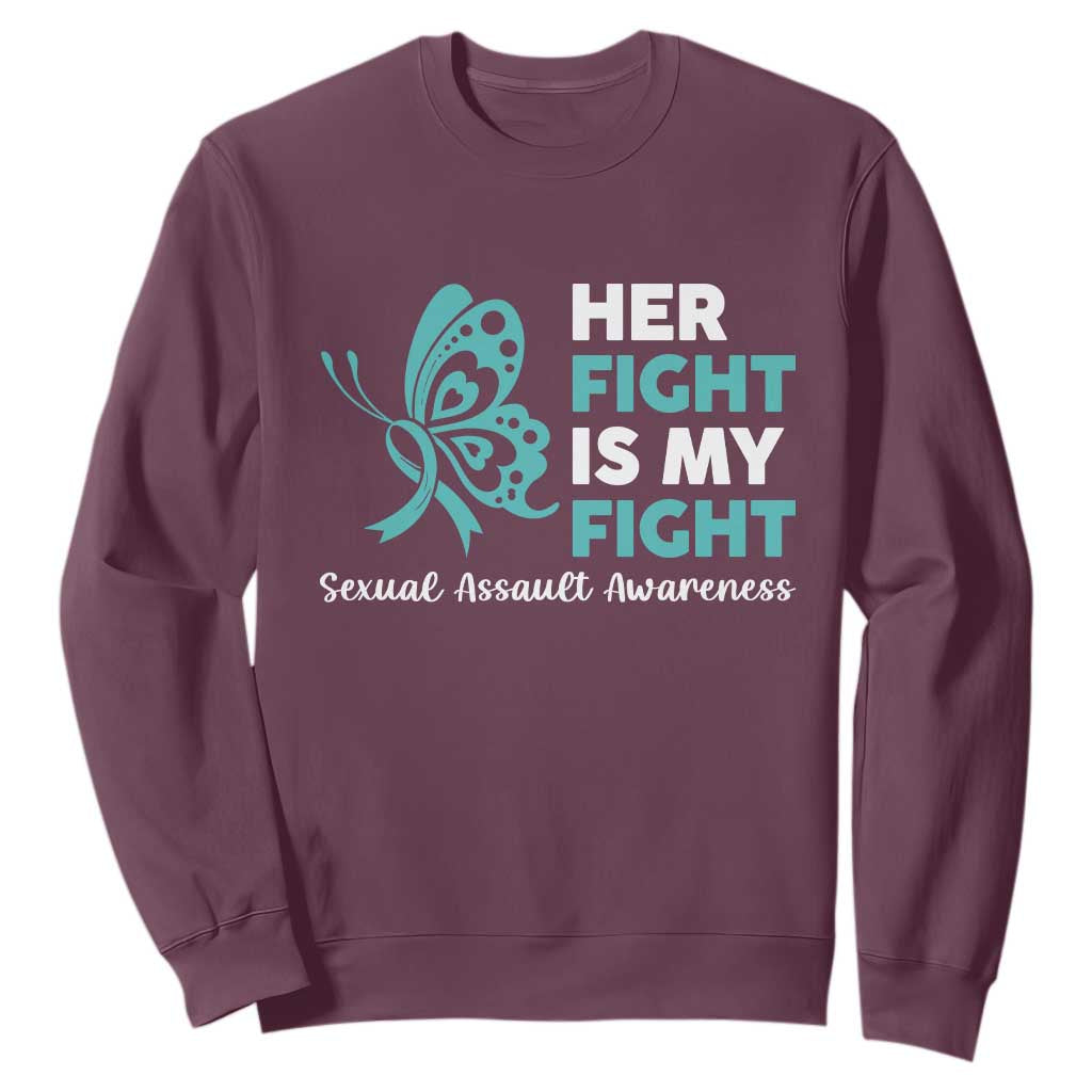 Sexual Assault Prevention Support Sweatshirt Her Fight is My Fight