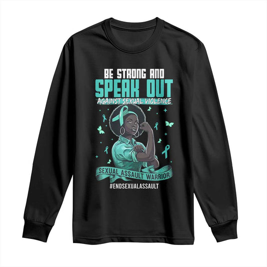 Sexual Assault Prevention Support Long Sleeve Shirt Protect African Women Stop Sexual Abuse