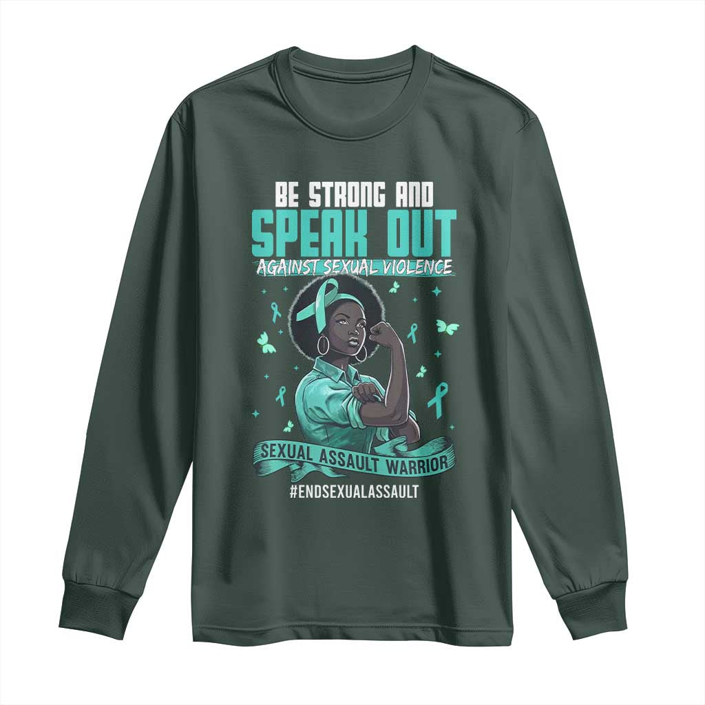 Sexual Assault Prevention Support Long Sleeve Shirt Protect African Women Stop Sexual Abuse
