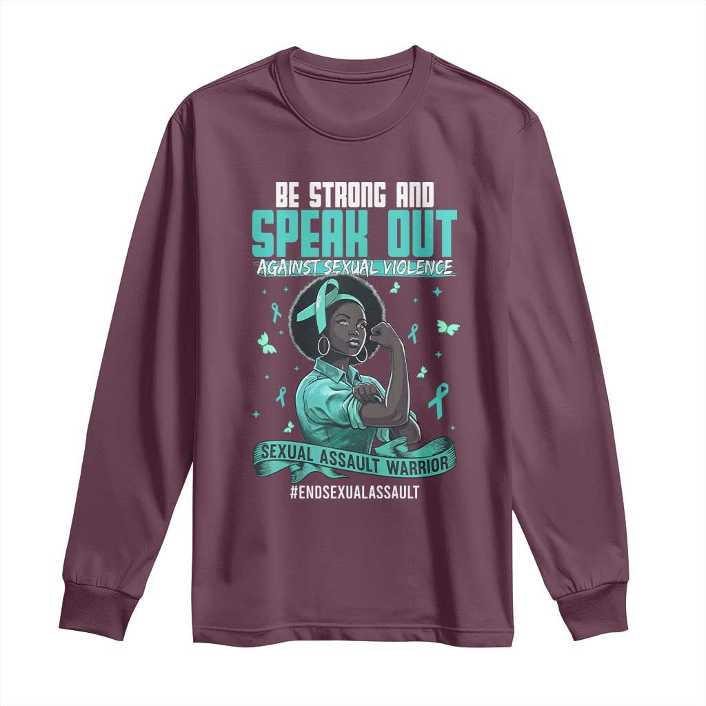 Sexual Assault Prevention Support Long Sleeve Shirt Protect African Women Stop Sexual Abuse