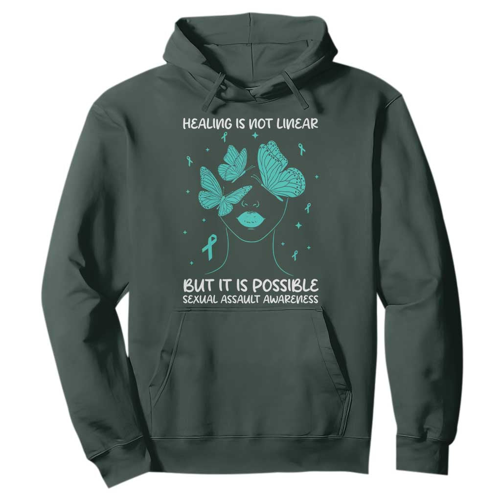 Sexual Assault Prevention Support Hoodie Healing Is Not Linear But It Is Possible