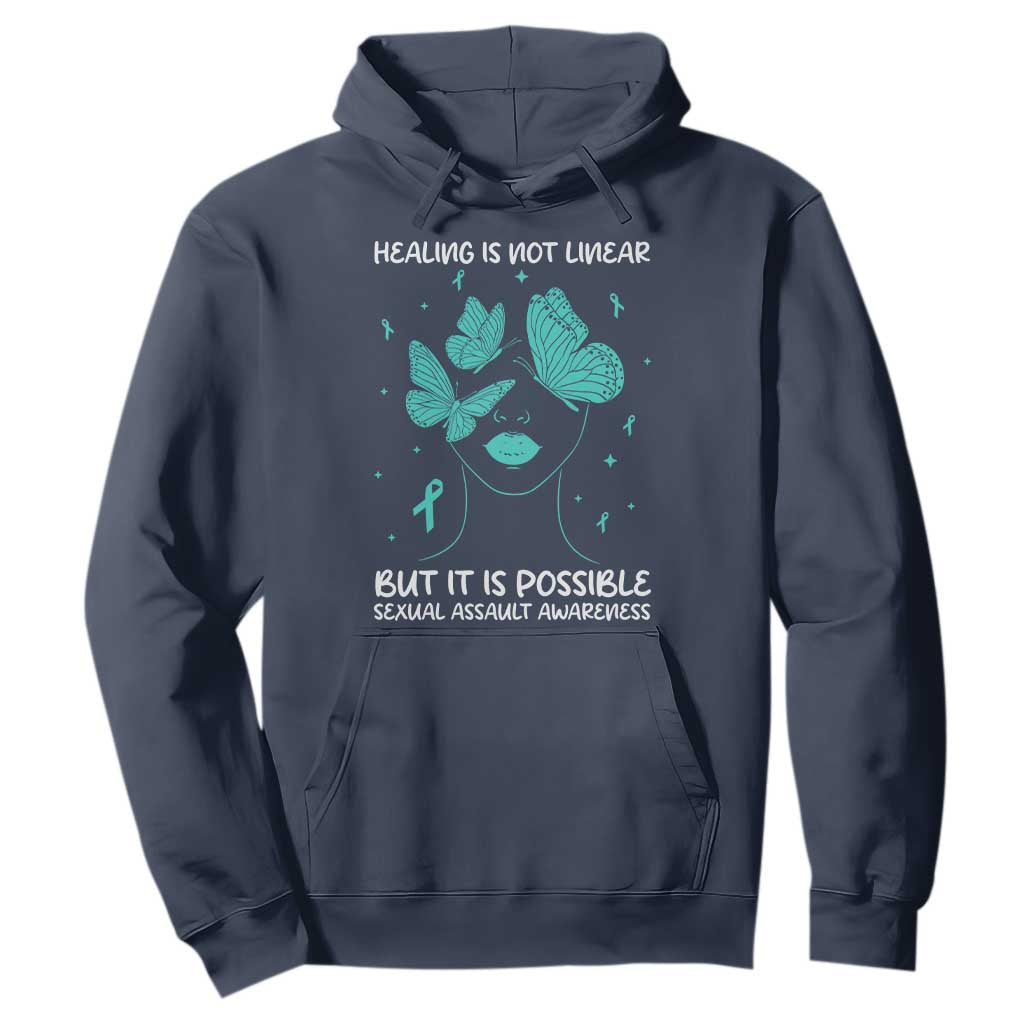 Sexual Assault Prevention Support Hoodie Healing Is Not Linear But It Is Possible
