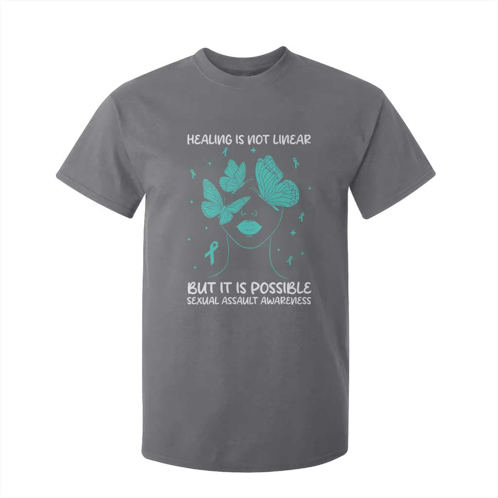 Sexual Assault Prevention Support T Shirt For Kid Healing Is Not Linear But It Is Possible