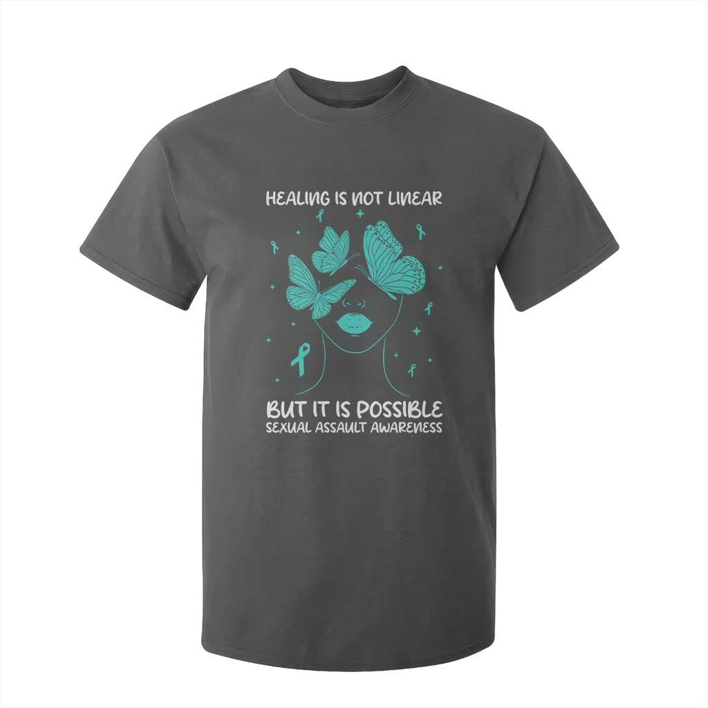 Sexual Assault Prevention Support T Shirt For Kid Healing Is Not Linear But It Is Possible