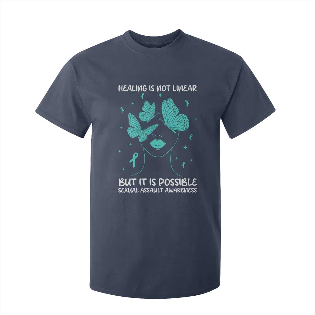 Sexual Assault Prevention Support T Shirt For Kid Healing Is Not Linear But It Is Possible