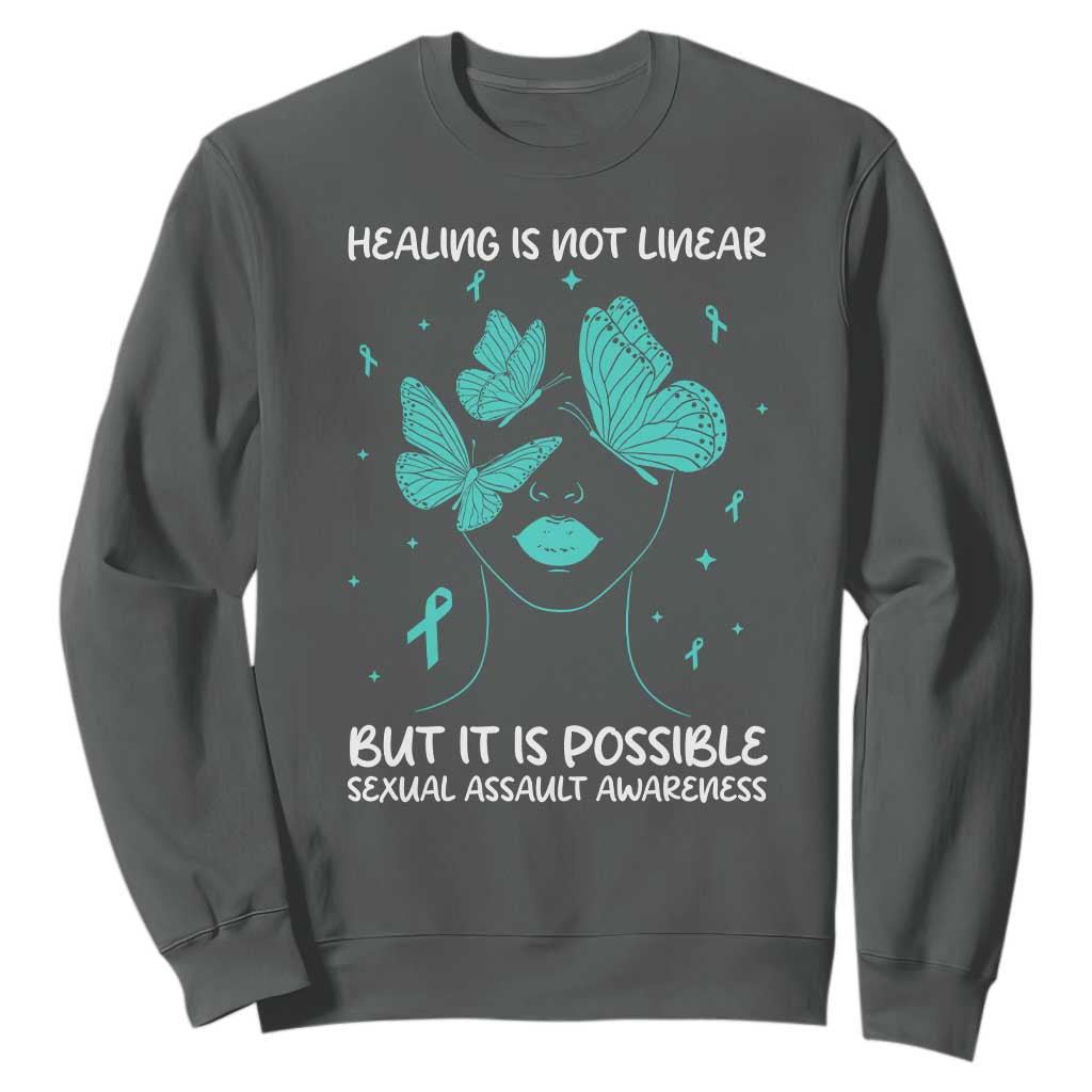 Sexual Assault Prevention Support Sweatshirt Healing Is Not Linear But It Is Possible