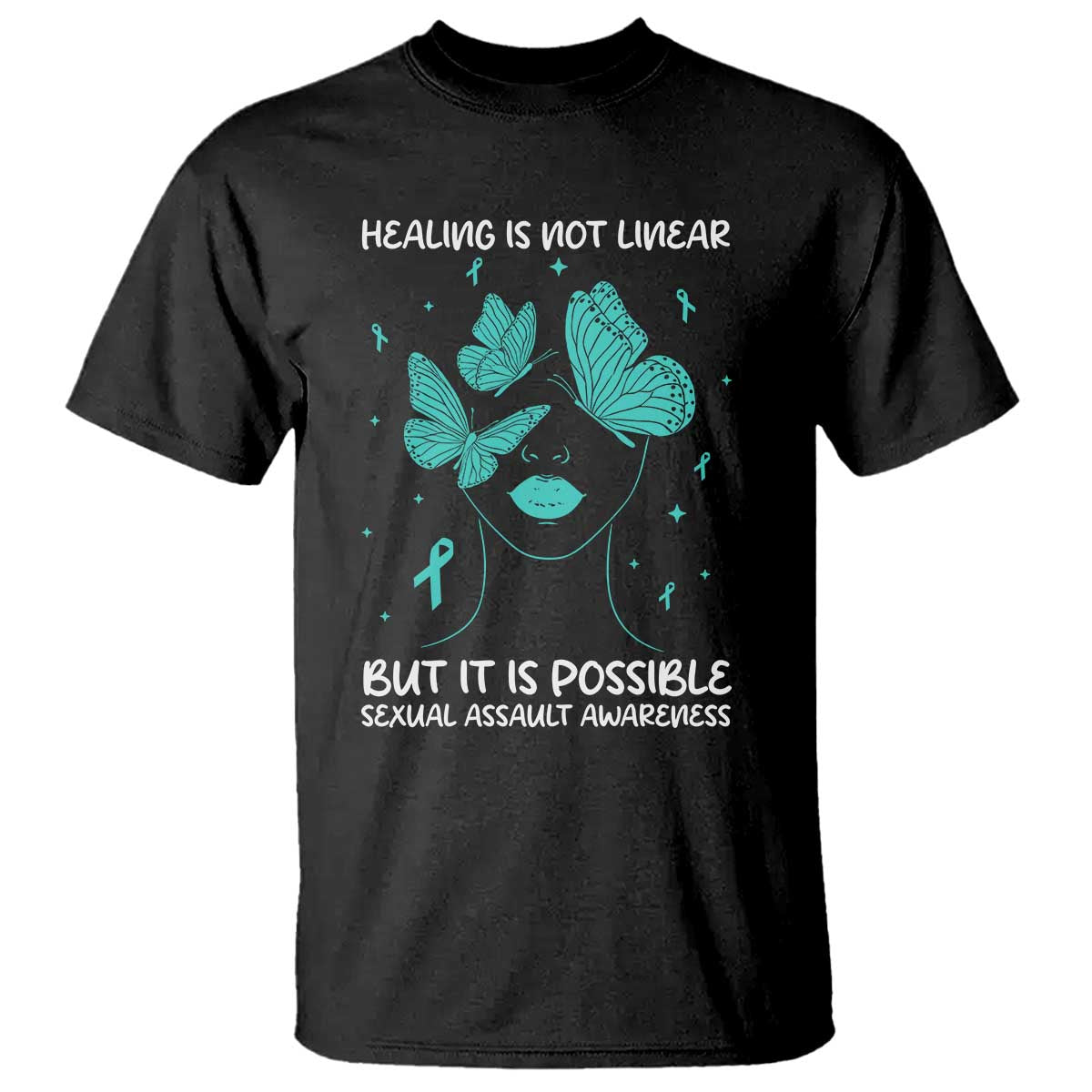 Sexual Assault Prevention Support T Shirt Healing Is Not Linear But It Is Possible