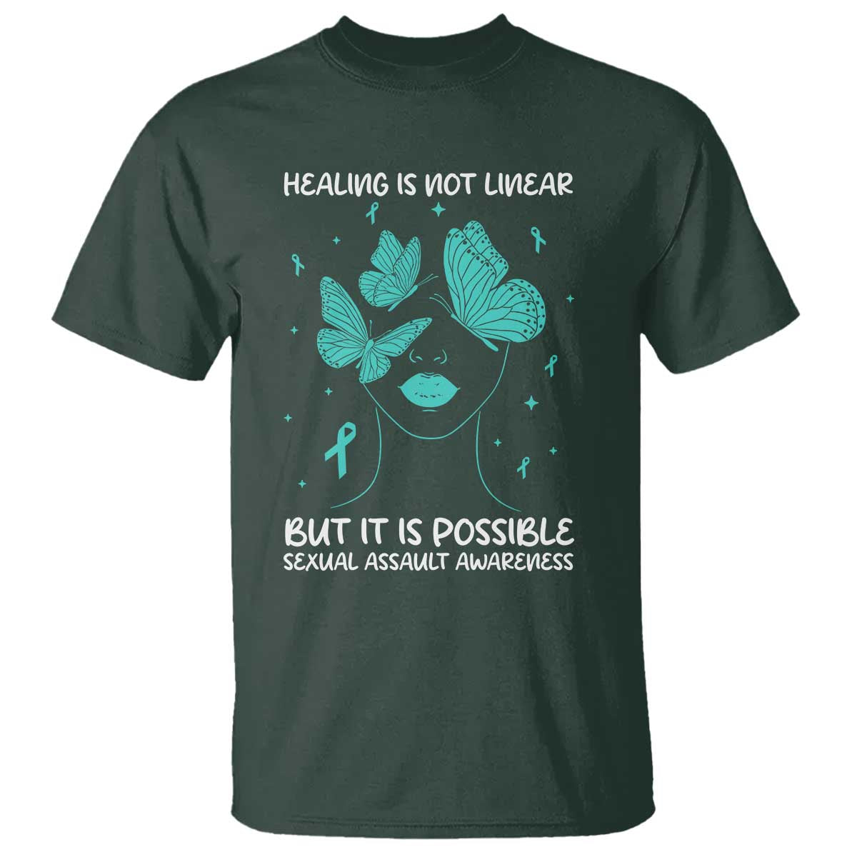 Sexual Assault Prevention Support T Shirt Healing Is Not Linear But It Is Possible