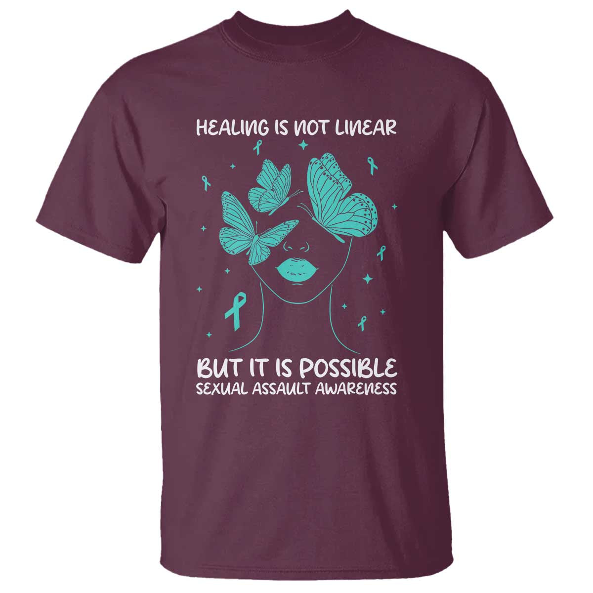 Sexual Assault Prevention Support T Shirt Healing Is Not Linear But It Is Possible