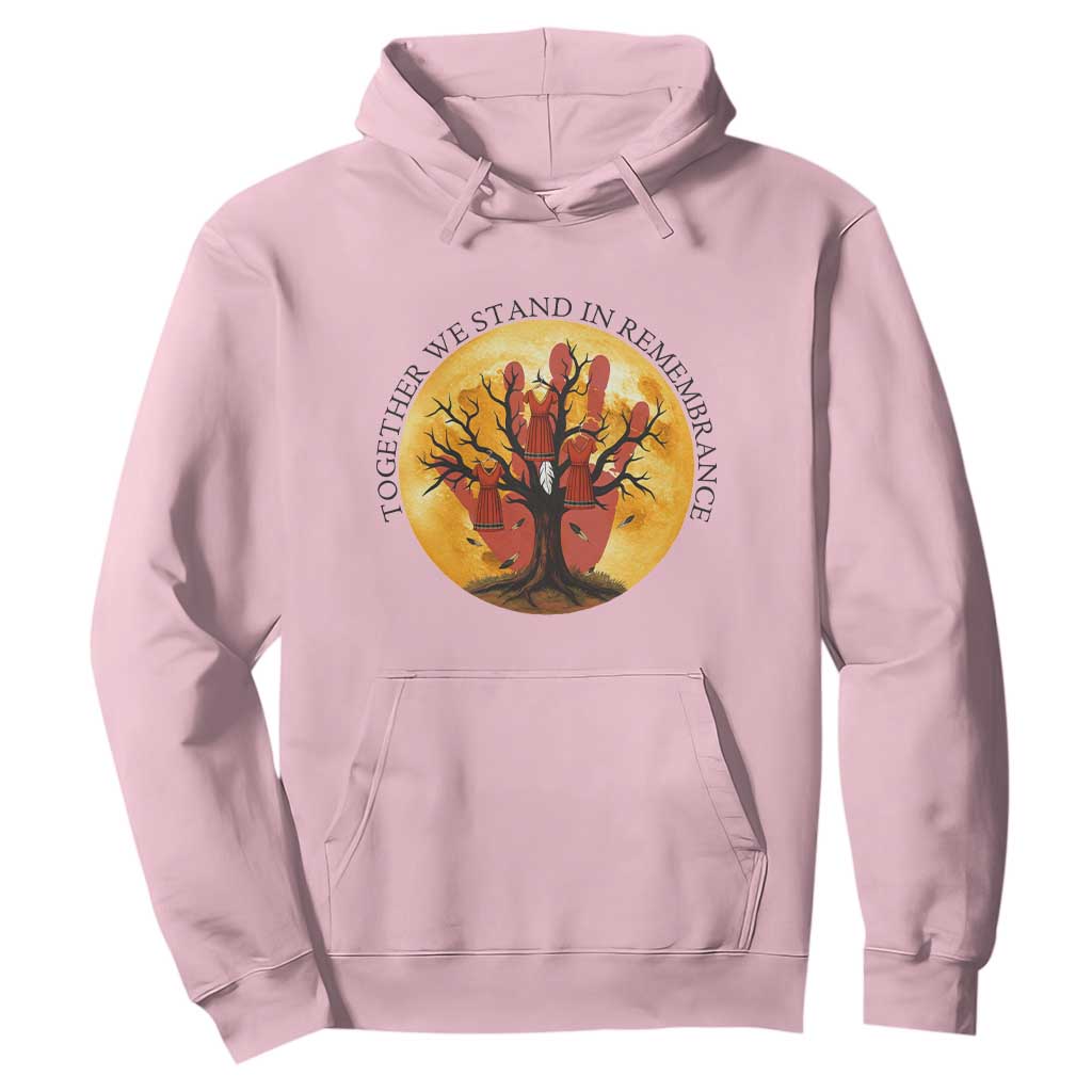 MMIW Red Hand Indigenous Native American Hoodie Together We Stand In Remembrance