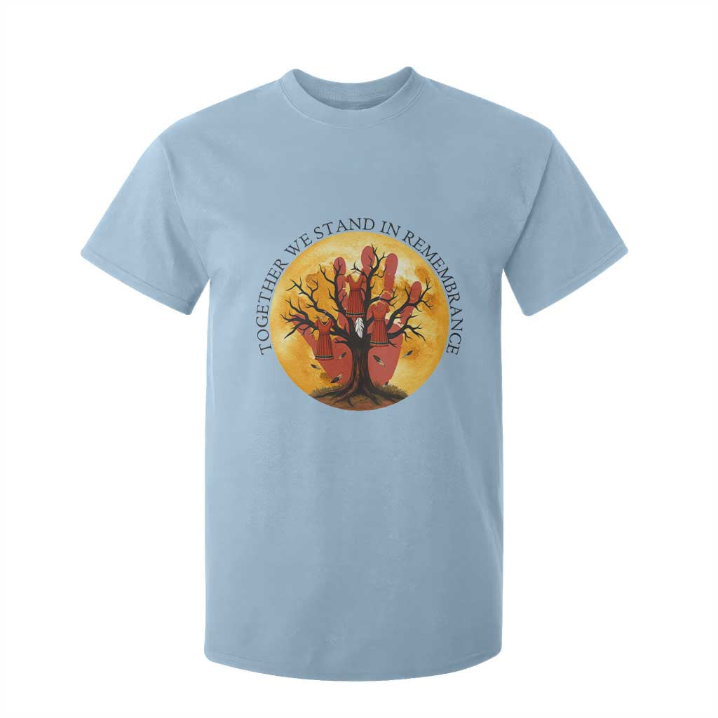 MMIW Red Hand Indigenous Native American T Shirt For Kid Together We Stand In Remembrance