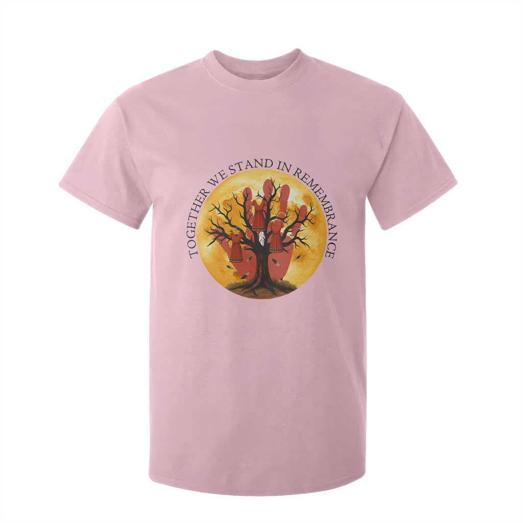 MMIW Red Hand Indigenous Native American T Shirt For Kid Together We Stand In Remembrance