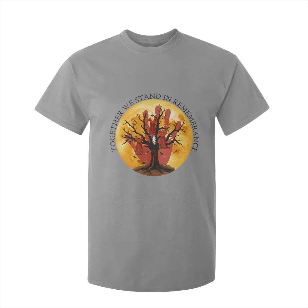 MMIW Red Hand Indigenous Native American T Shirt For Kid Together We Stand In Remembrance