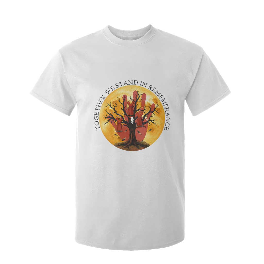 MMIW Red Hand Indigenous Native American T Shirt For Kid Together We Stand In Remembrance
