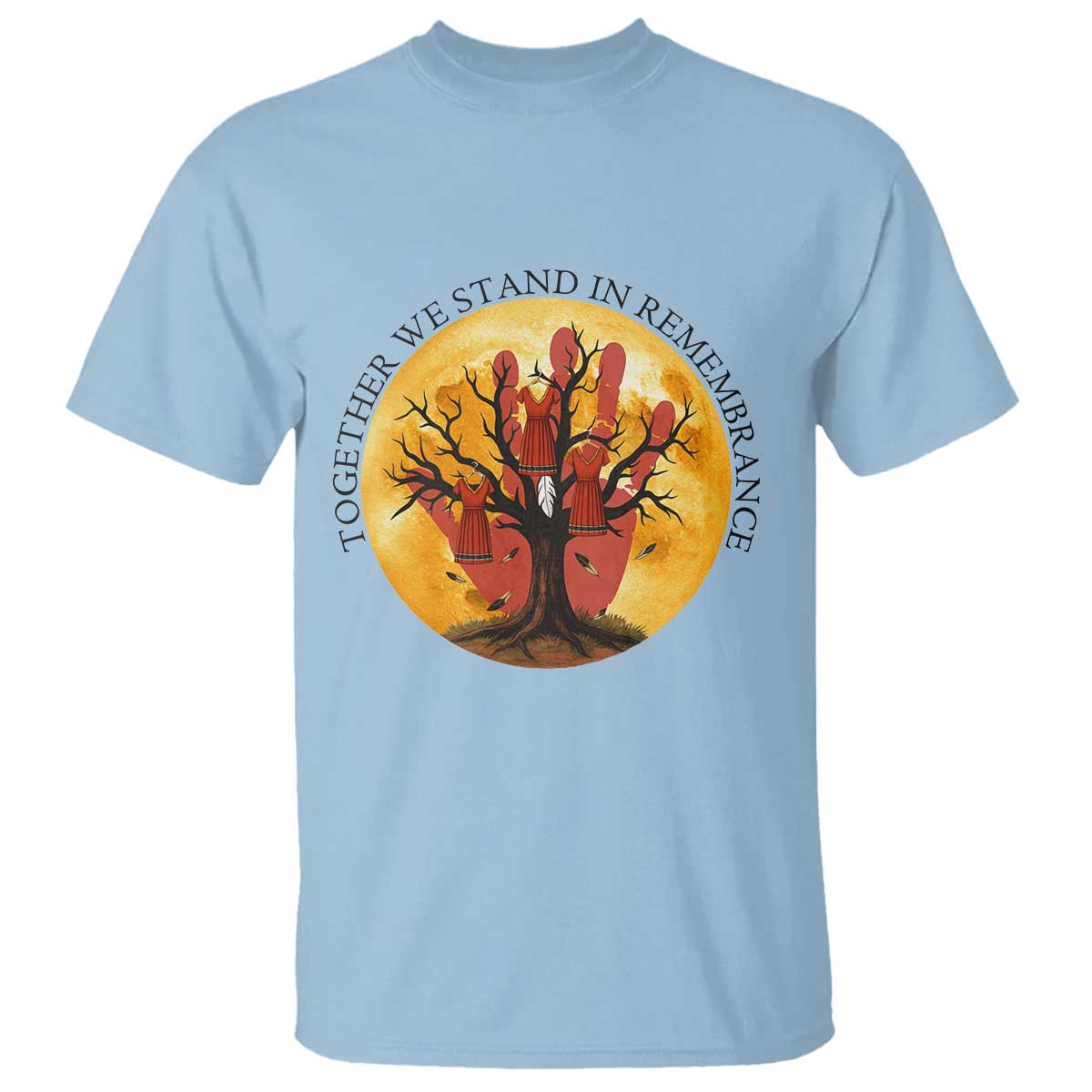 MMIW Red Hand Indigenous Native American T Shirt Together We Stand In Remembrance