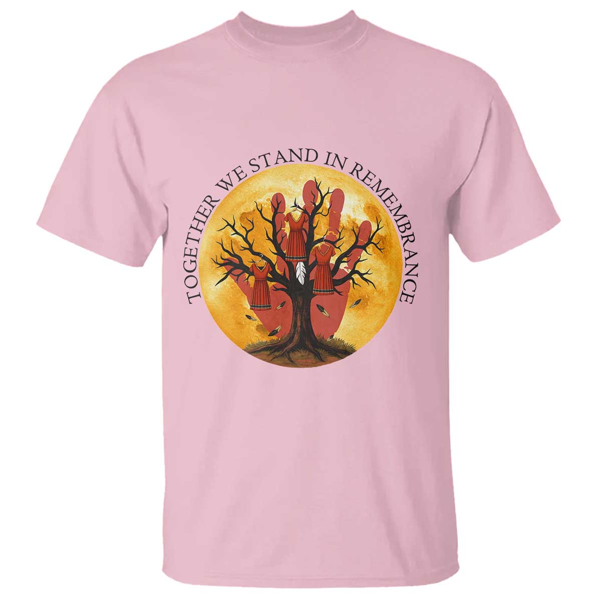 MMIW Red Hand Indigenous Native American T Shirt Together We Stand In Remembrance