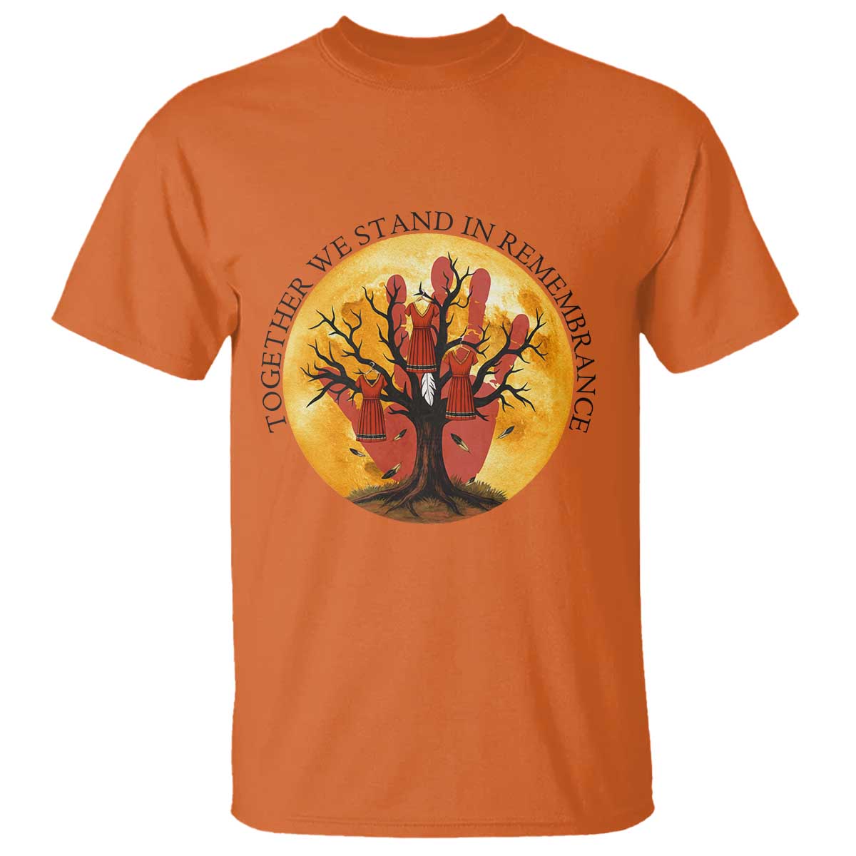 MMIW Red Hand Indigenous Native American T Shirt Together We Stand In Remembrance