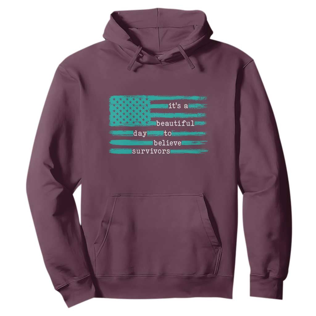 Sexual Assault Prevention Support Hoodie It's a Beautiful Day To Believe Survivors