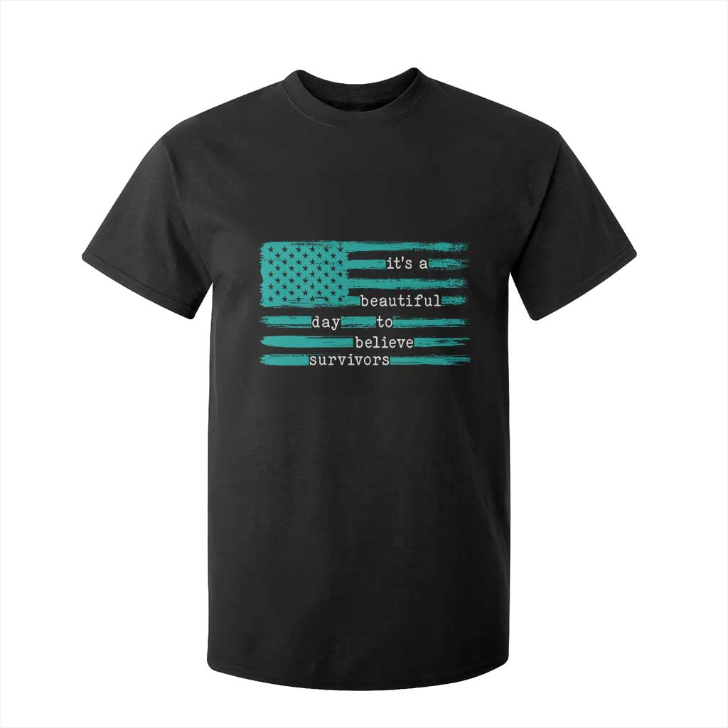 Sexual Assault Prevention Support T Shirt For Kid It's a Beautiful Day To Believe Survivors