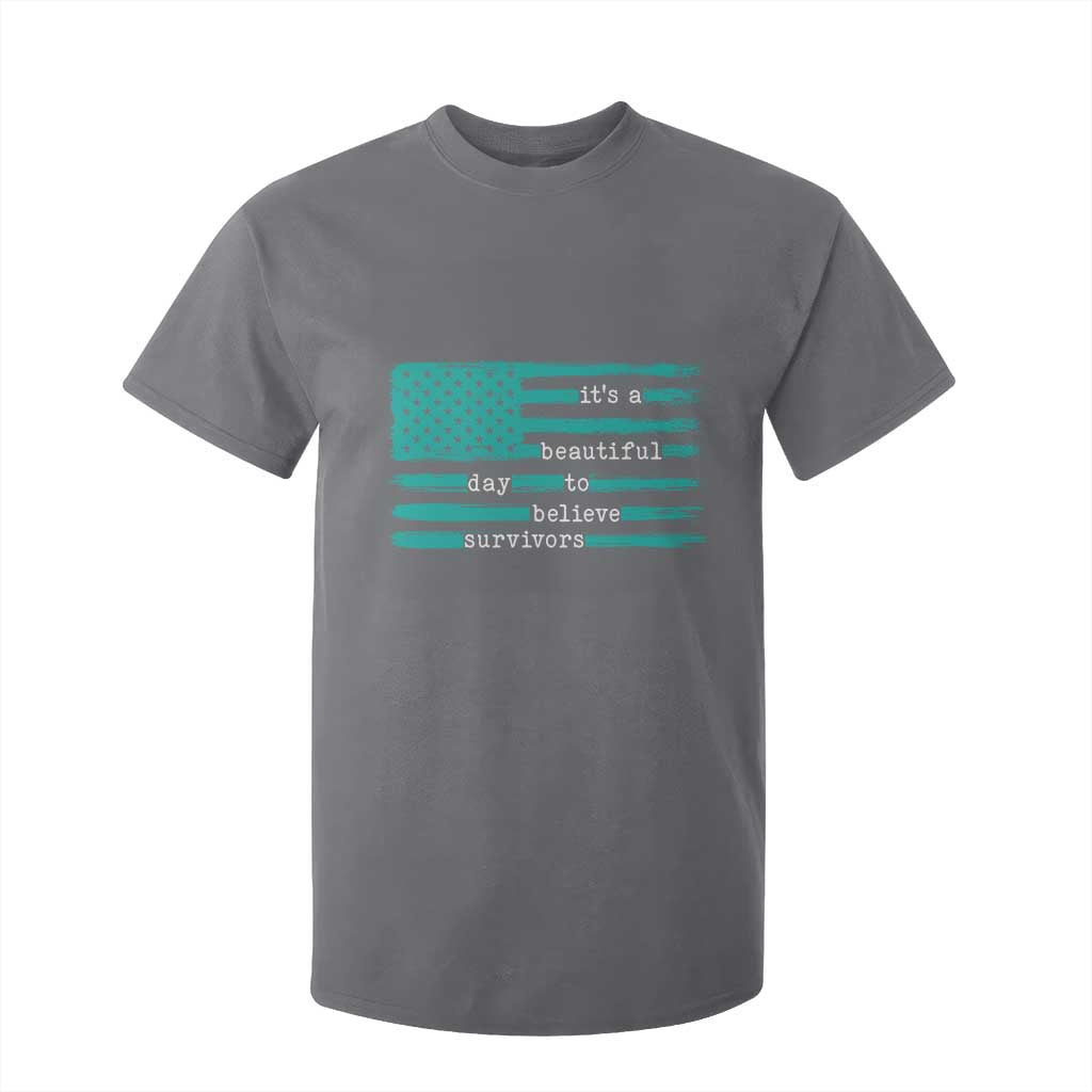 Sexual Assault Prevention Support T Shirt For Kid It's a Beautiful Day To Believe Survivors