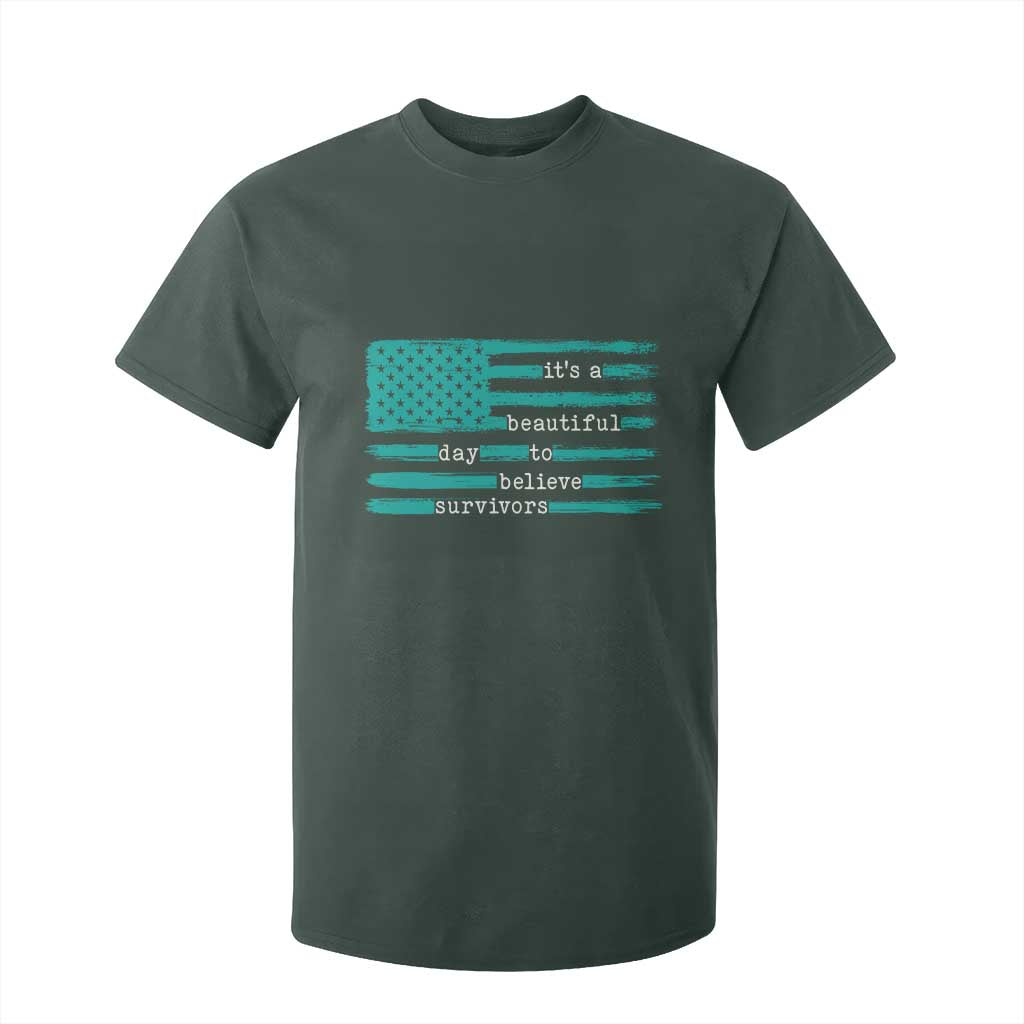 Sexual Assault Prevention Support T Shirt For Kid It's a Beautiful Day To Believe Survivors