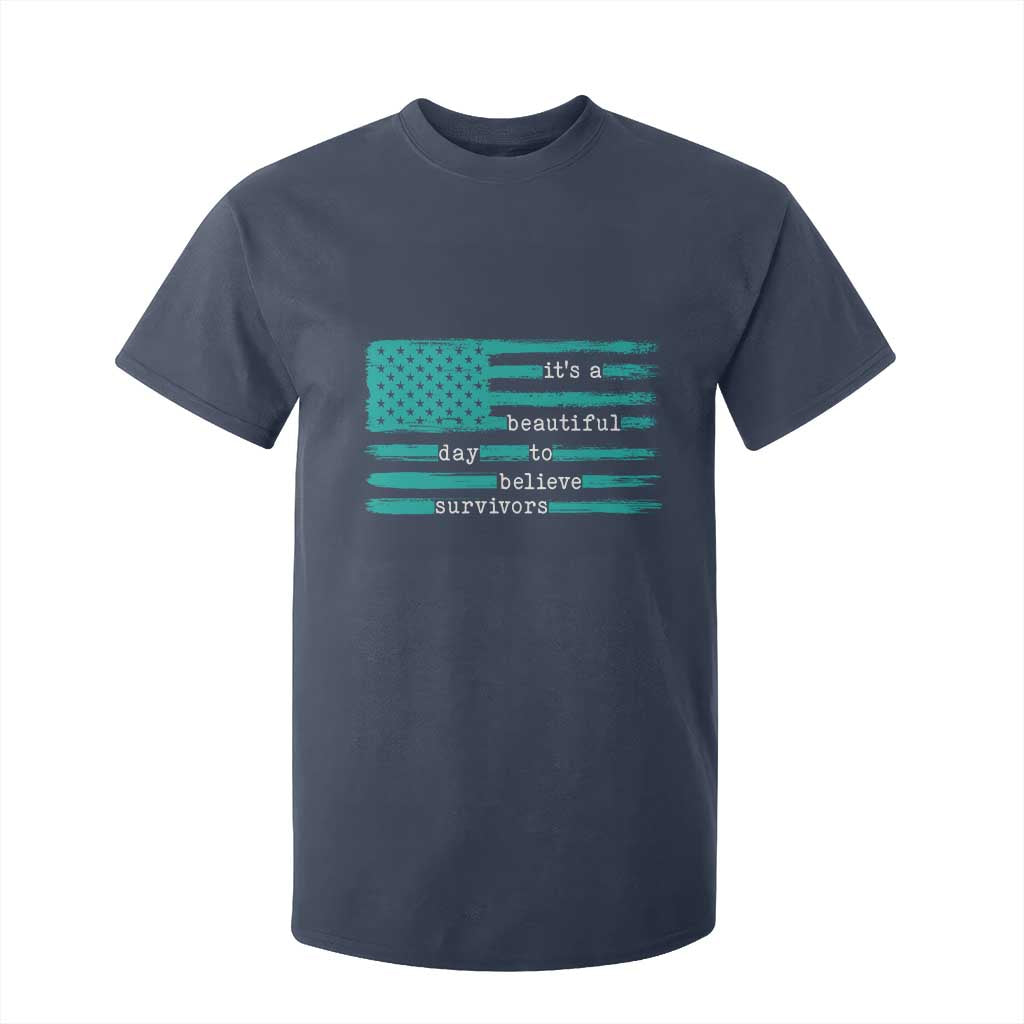 Sexual Assault Prevention Support T Shirt For Kid It's a Beautiful Day To Believe Survivors