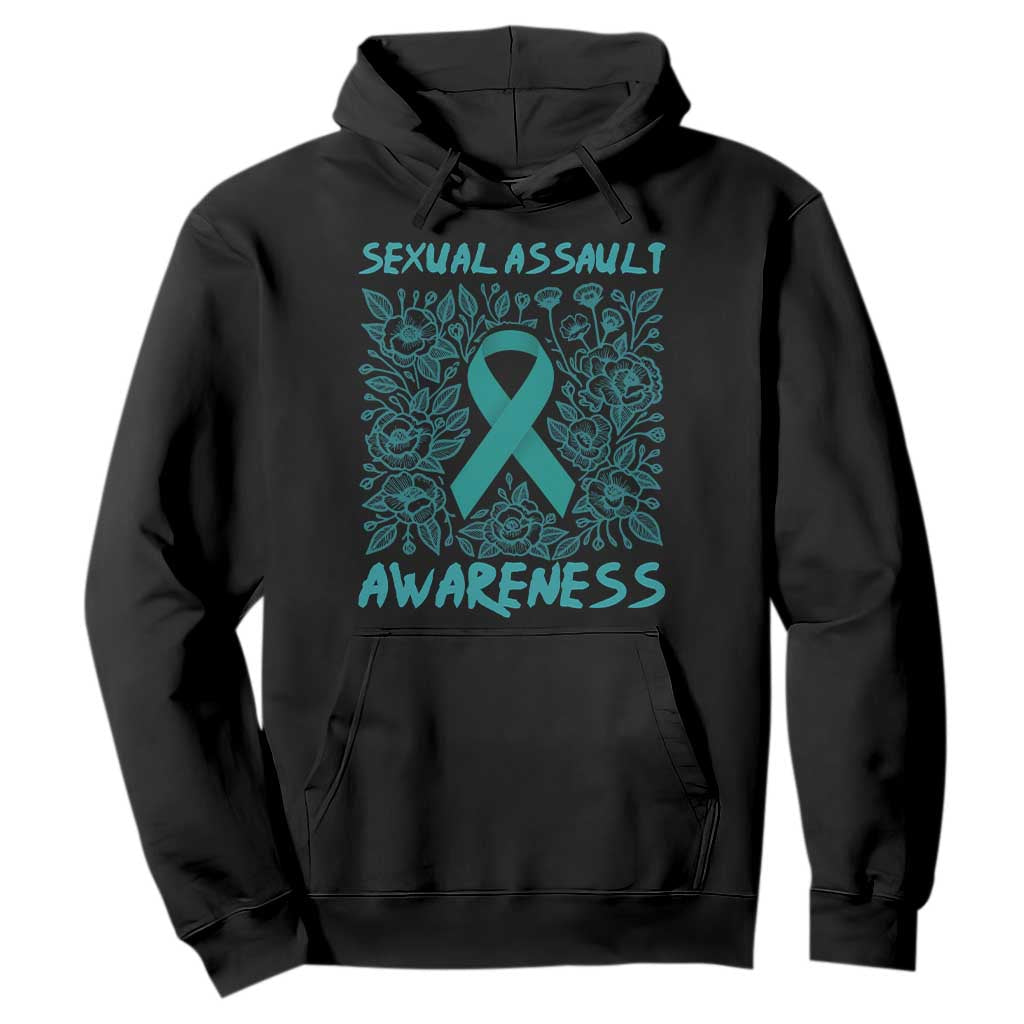 Sexual Assault Prevention Support Hoodie Teal SAAM Supporter