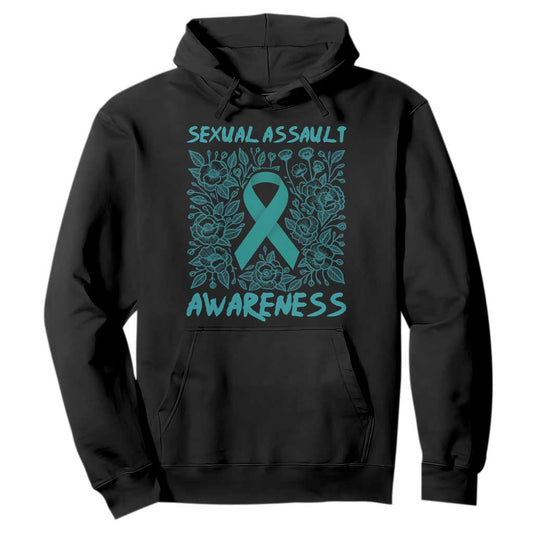 Sexual Assault Prevention Support Hoodie Teal SAAM Supporter