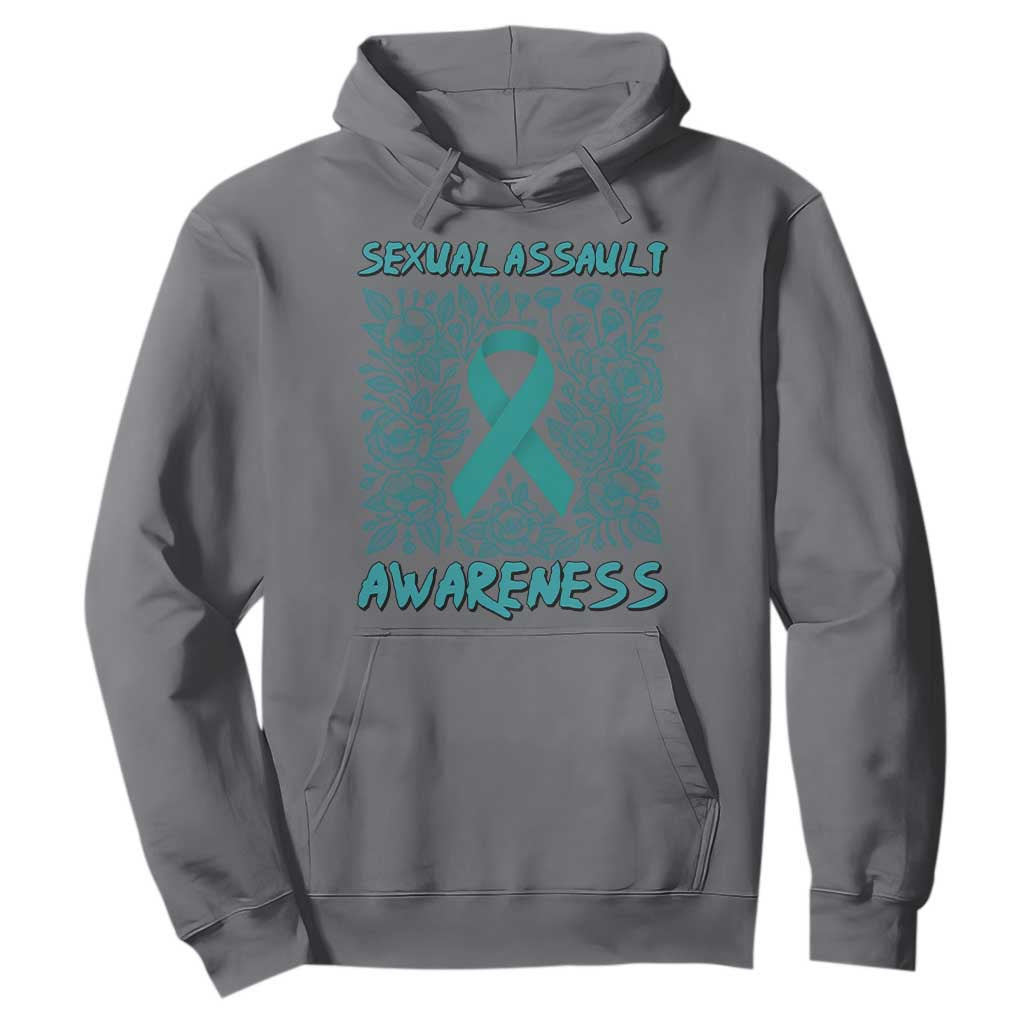 Sexual Assault Prevention Support Hoodie Teal SAAM Supporter