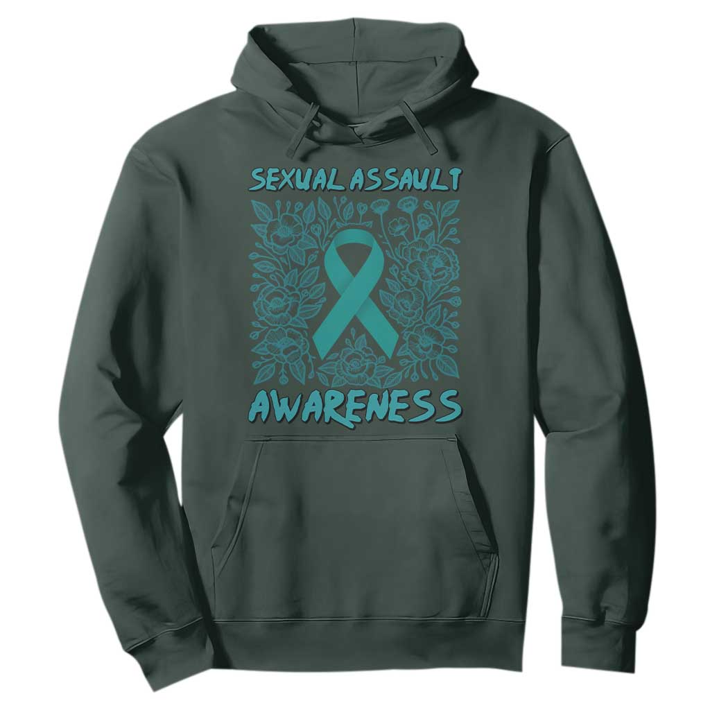 Sexual Assault Prevention Support Hoodie Teal SAAM Supporter