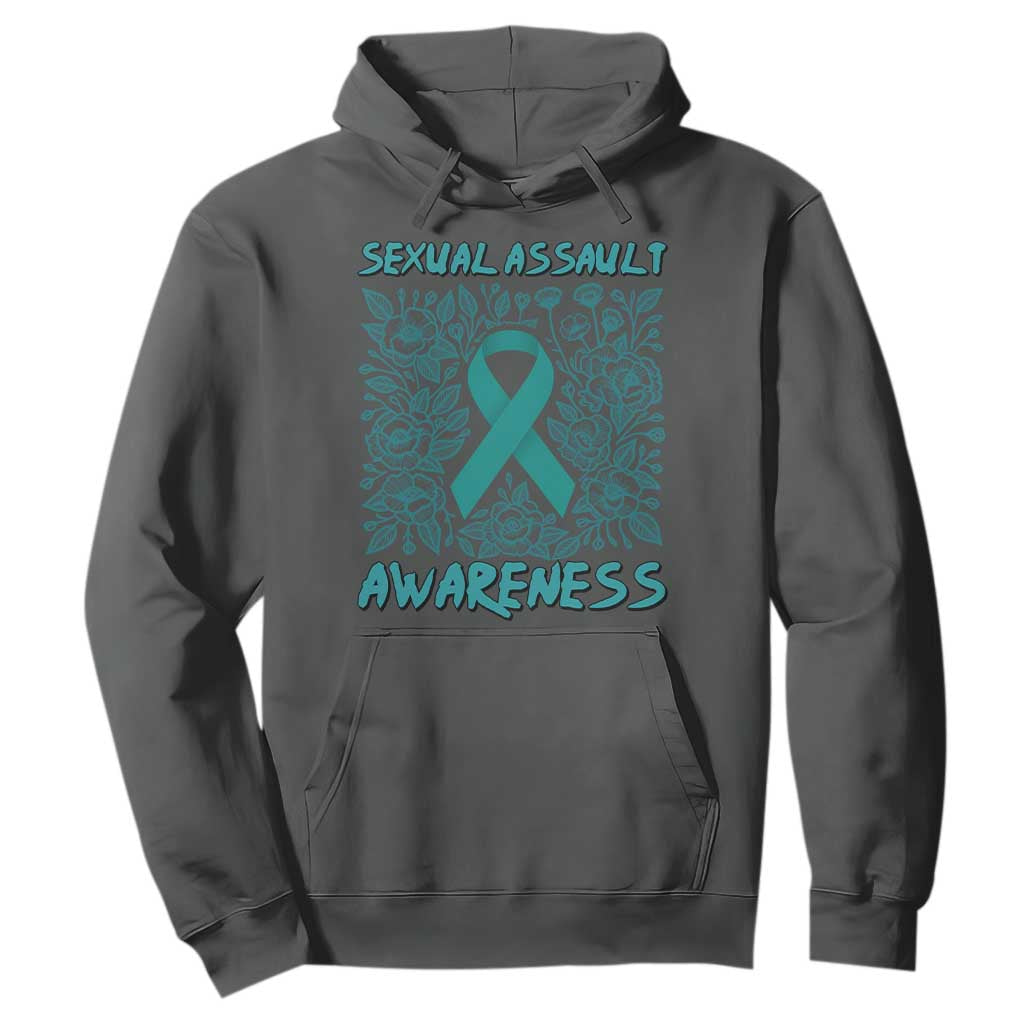 Sexual Assault Prevention Support Hoodie Teal SAAM Supporter