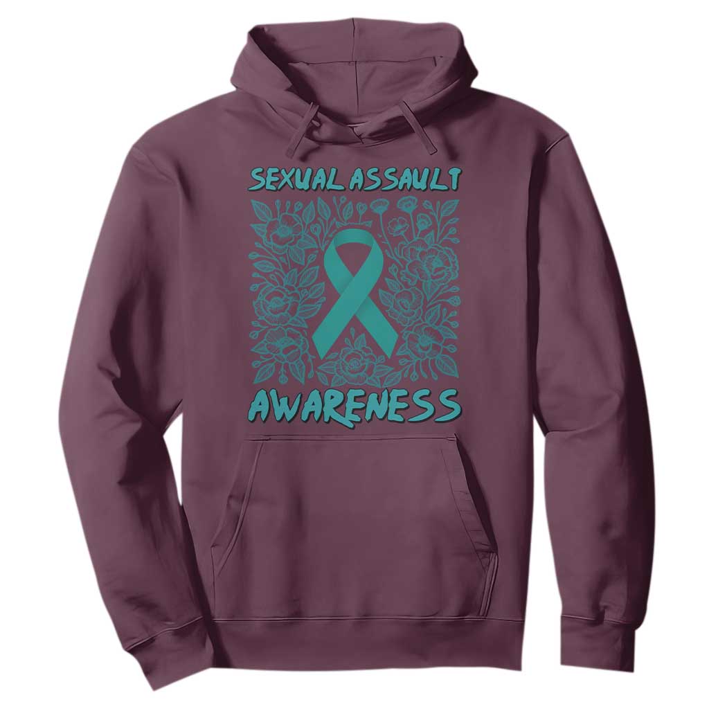 Sexual Assault Prevention Support Hoodie Teal SAAM Supporter