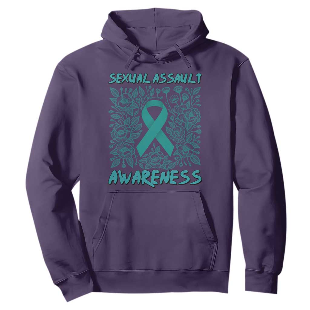 Sexual Assault Prevention Support Hoodie Teal SAAM Supporter