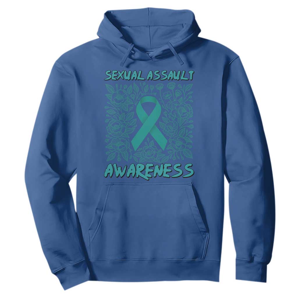 Sexual Assault Prevention Support Hoodie Teal SAAM Supporter