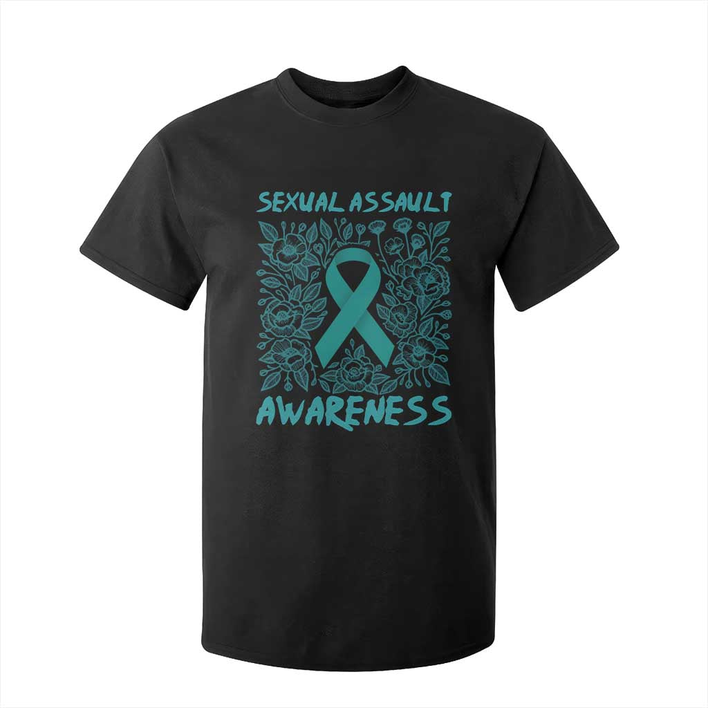 Sexual Assault Prevention Support T Shirt For Kid Teal SAAM Supporter