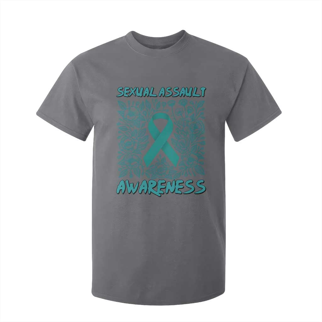 Sexual Assault Prevention Support T Shirt For Kid Teal SAAM Supporter