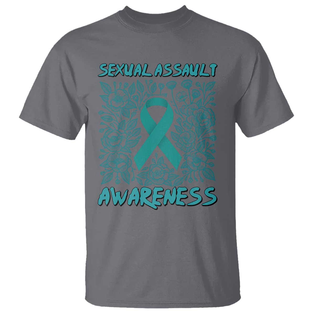 Sexual Assault Prevention Support T Shirt Teal SAAM Supporter