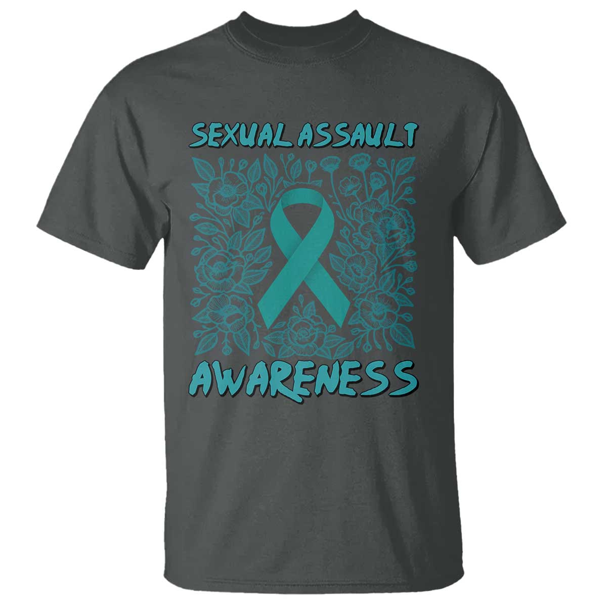 Sexual Assault Prevention Support T Shirt Teal SAAM Supporter