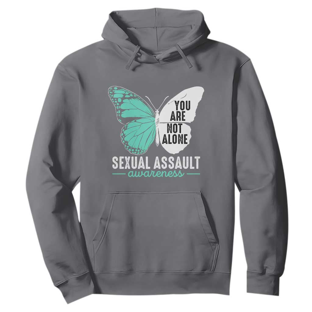 April Sexual Assault Prevention Support Hoodie Teal Ribbon Flower