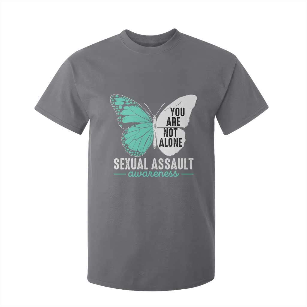 April Sexual Assault Prevention Support T Shirt For Kid Teal Ribbon Flower